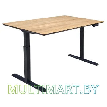 Стол для работы стоя ErgoSmart Wooden Electric Desk 1300х750х27 мм (дуб натуральный/черный)